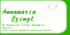 annamaria czingl business card